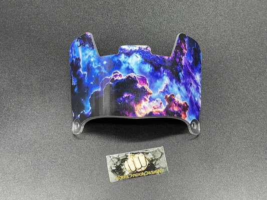 Galaxy Storm Clouds Custom Mini Helmet Visor (Hard Style) Riddell Compatible