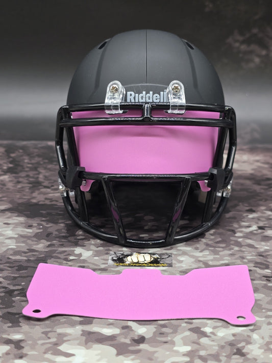 Custom Pink Matte Mini Helmet Visor (Thin Flexi Style)  Riddell compatible