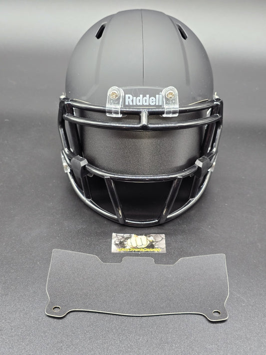 Custom Black Matte Mini Helmet Visor (Thin Flexi Style)  Riddell compatible