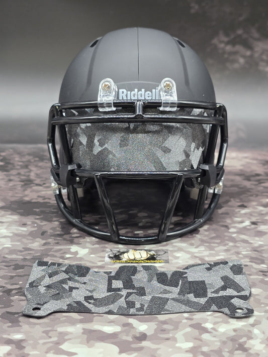 Custom Gray Spec Mini Helmet Visor (Thin Flexi Style)  Riddell compatible