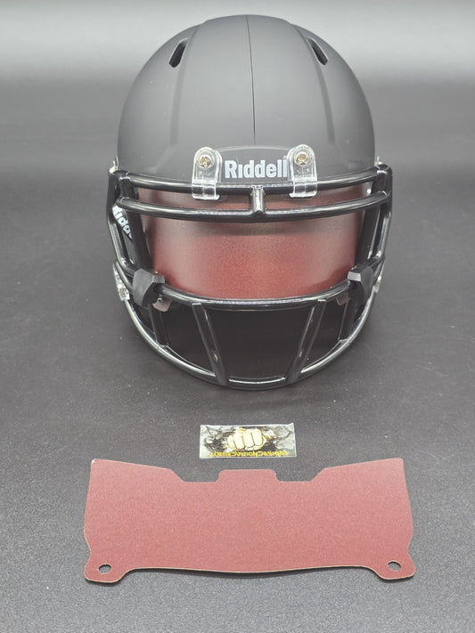 Custom Brown Matte Mini Helmet Visor (Thin Flexi Style)  Riddell compatible