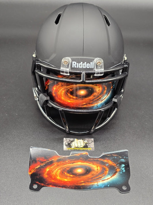 Custom Cosmic Sky Mini Helmet Visor (Thin Flexi Style)  Riddell compatible