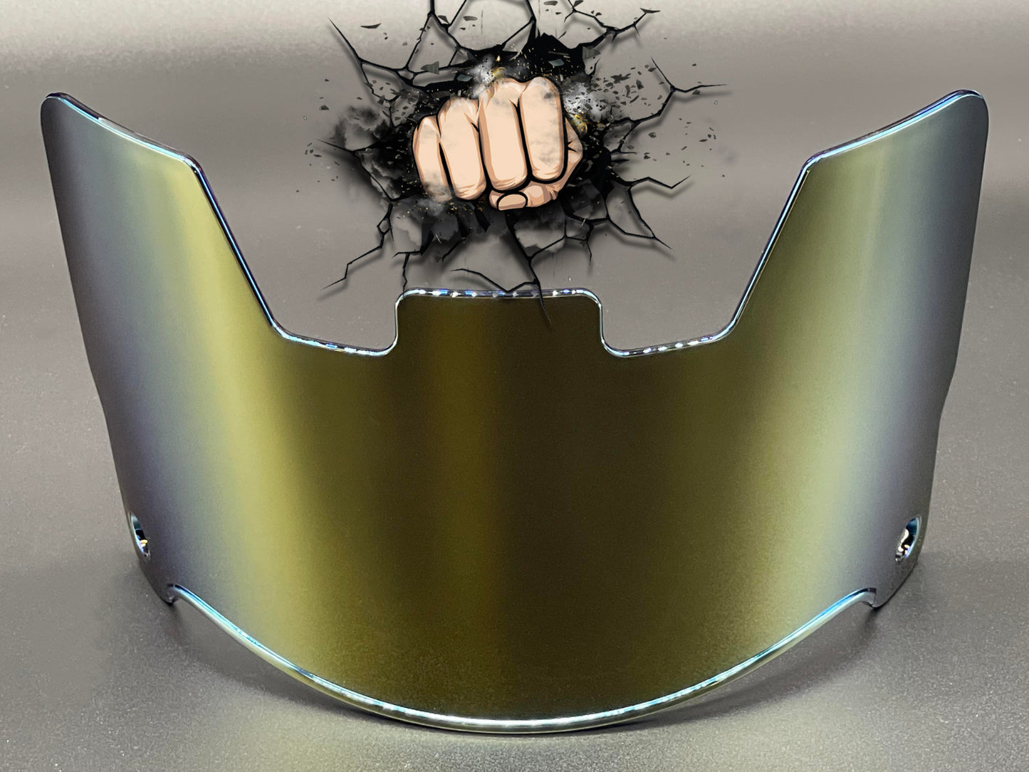 24k Dark Gold Chrome mirror Full Size Helmet Visor Replica/Speed/Flex Compatible