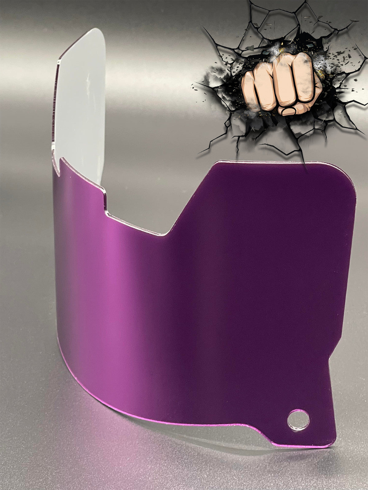 Purple Chrome Full Size Visor (Display Only) Replica/Speed/Flex Compatible