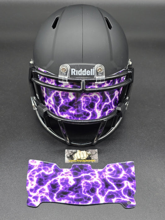 Custom Electric Purple Mini Helmet Visor (Thin Flexi Style)  Riddell compatible