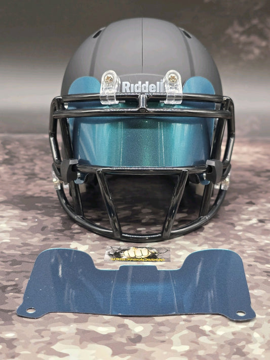 Custom Miami Teal Mini Helmet Visor (Thin Flexi Style)  Riddell compatible