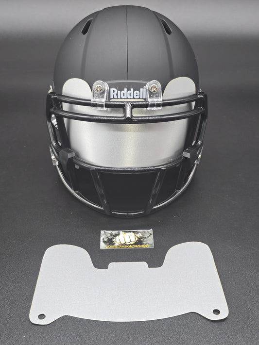 Custom Silver Blaze Mini Helmet Visor (Thin Flexi Style)  Riddell compatible