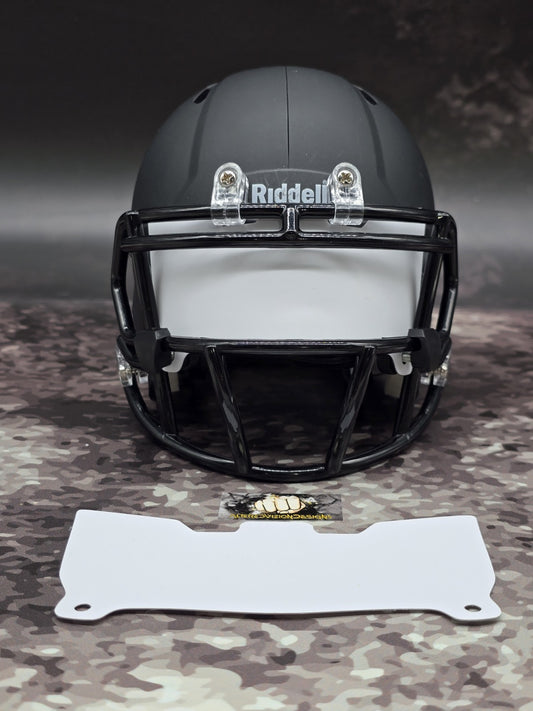 Custom White Matte Mini Helmet Visor (Thin Flexi Style)  Riddell compatible