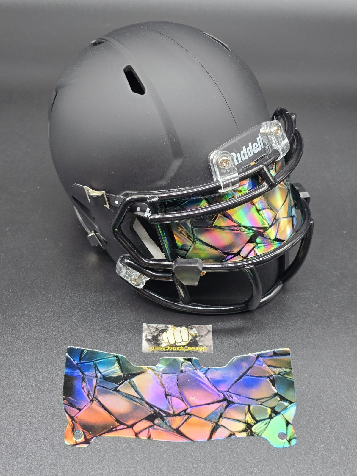Custom Stained Glass Mini Helmet Visor (Thin Flexi Style)  Riddell compatible