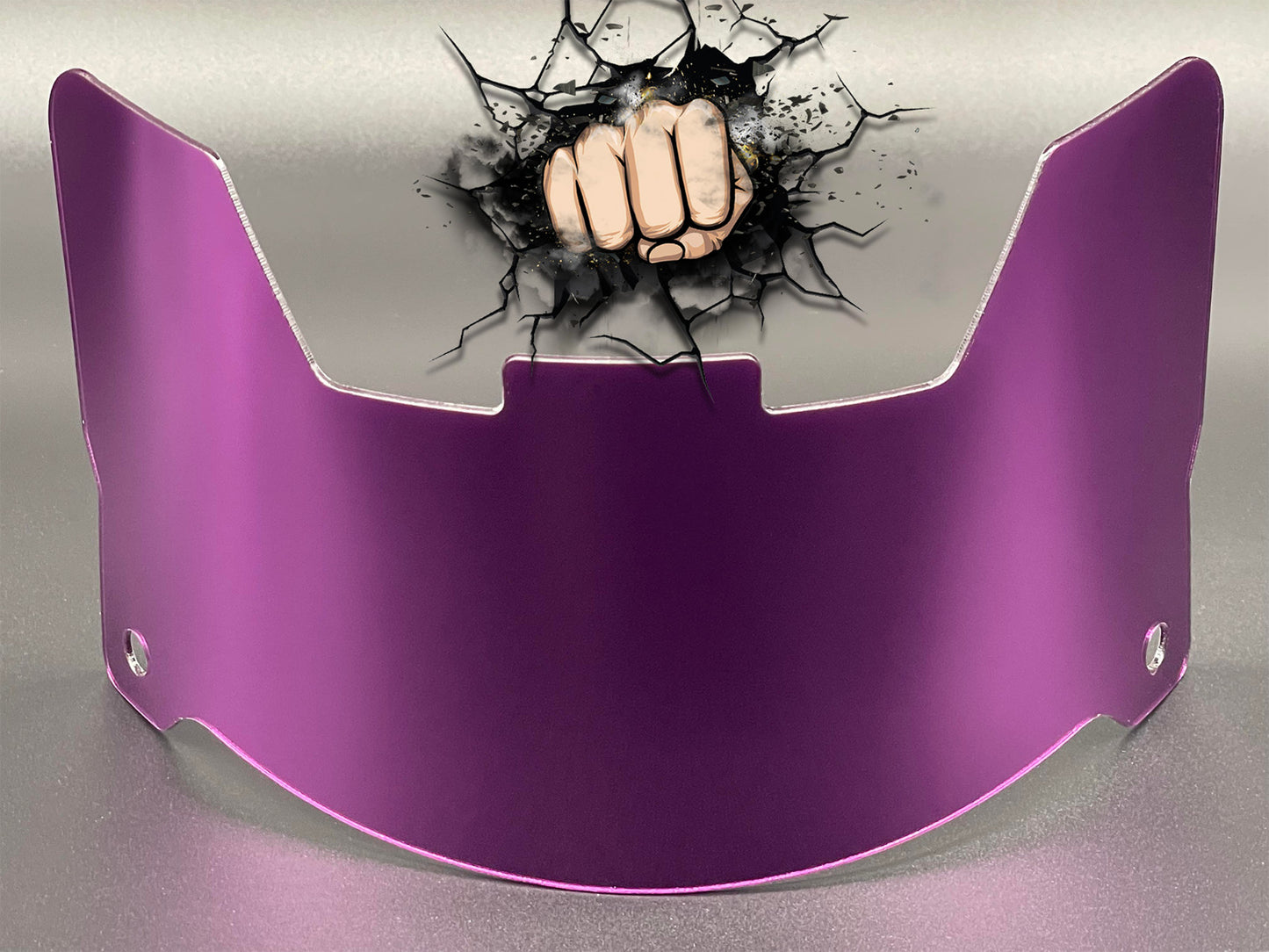 Purple Chrome Full Size Visor (Display Only) Replica/Speed/Flex Compatible