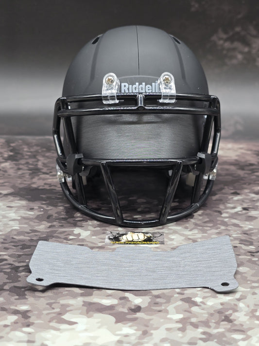 Custom Brushed Metal Mini Helmet Visor (Thin Flexi Style)  Riddell compatible