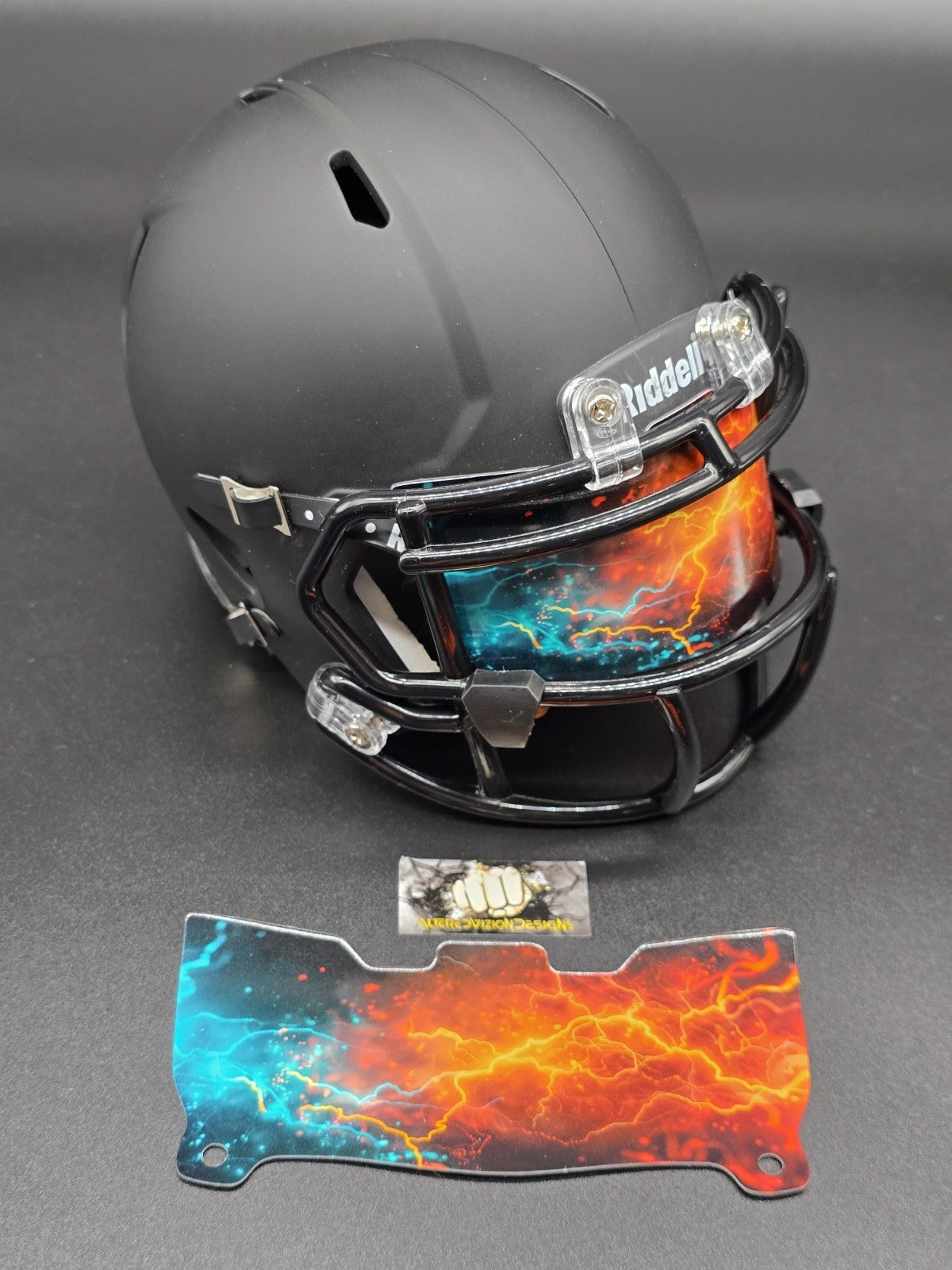 Custom Cosmic Sky Mini Helmet Visor (Thin Flexi Style)  Riddell compatible