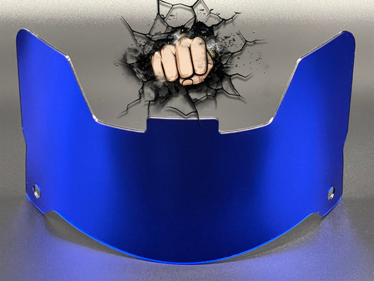 Dark Blue Chrome Full Size Visor (Display Only) Replica/Speed/Flex Compatible