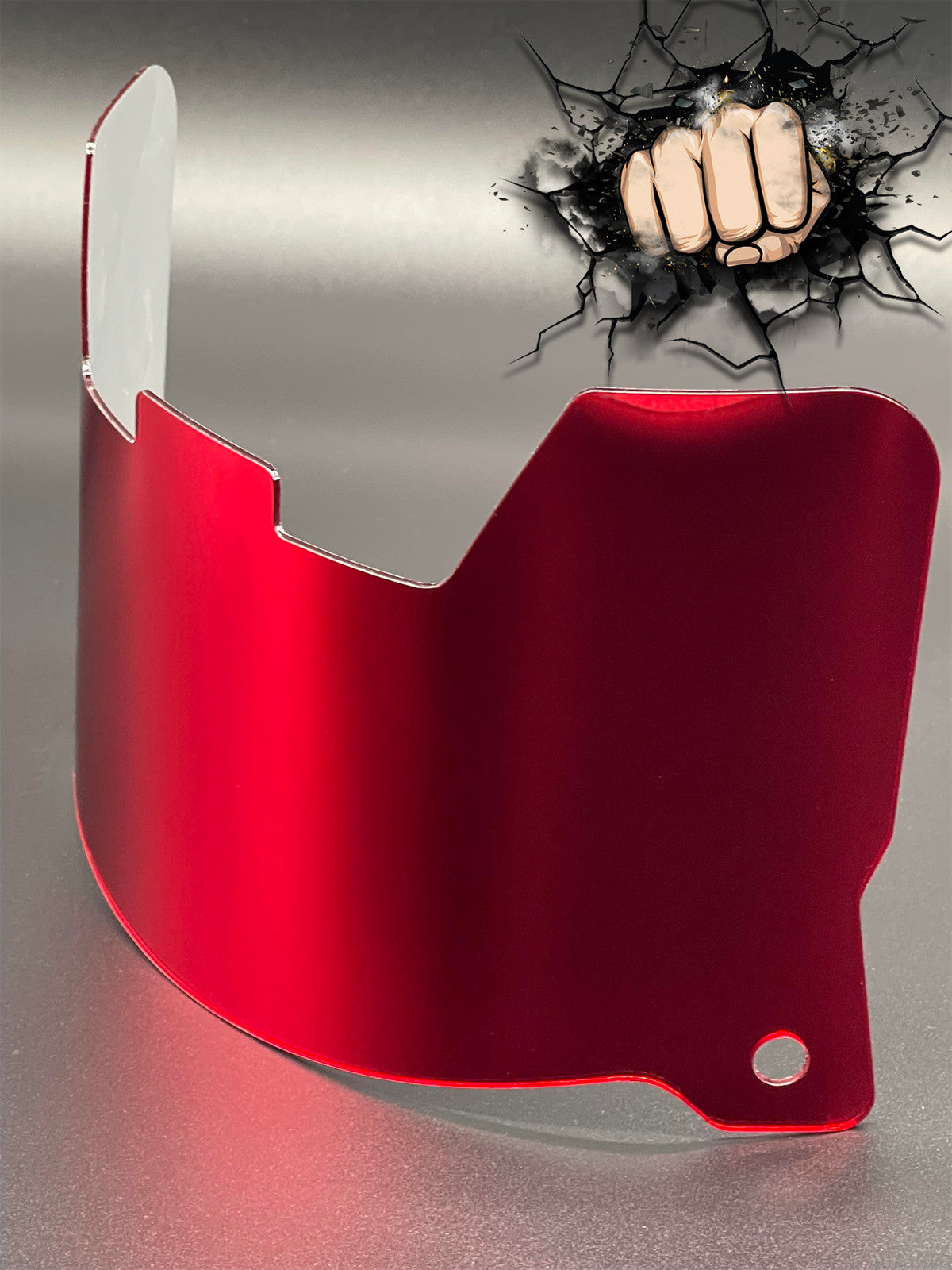 Crimson Red  Chrome Full Size Visor (Display Only) Replica/Speed/Flex Compatible
