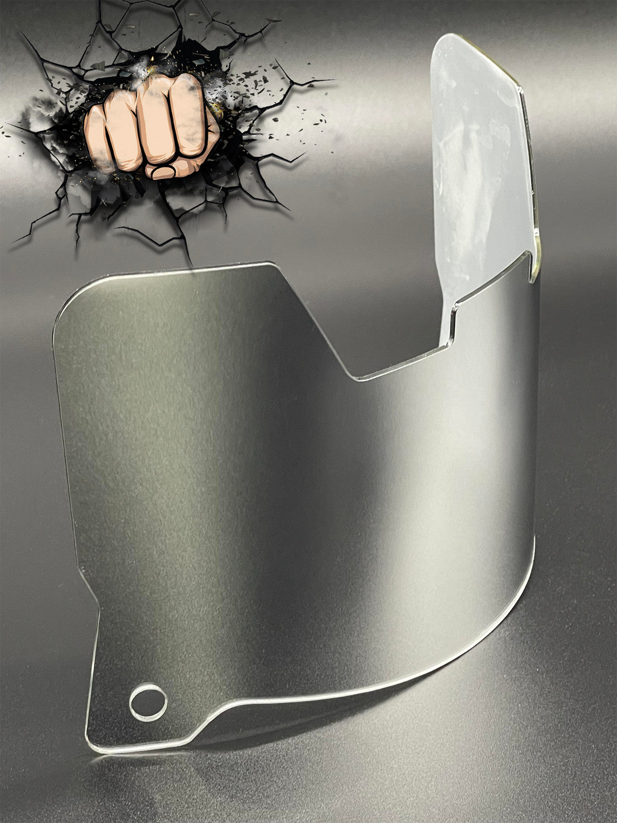 Silver Chrome Full Size Visor (Display Only) Replica/Speed/Flex Compatible