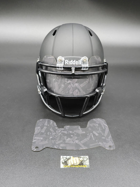 Custom Black Matte Mini Helmet Visor (Thin Flexi Style)  Riddell compatible