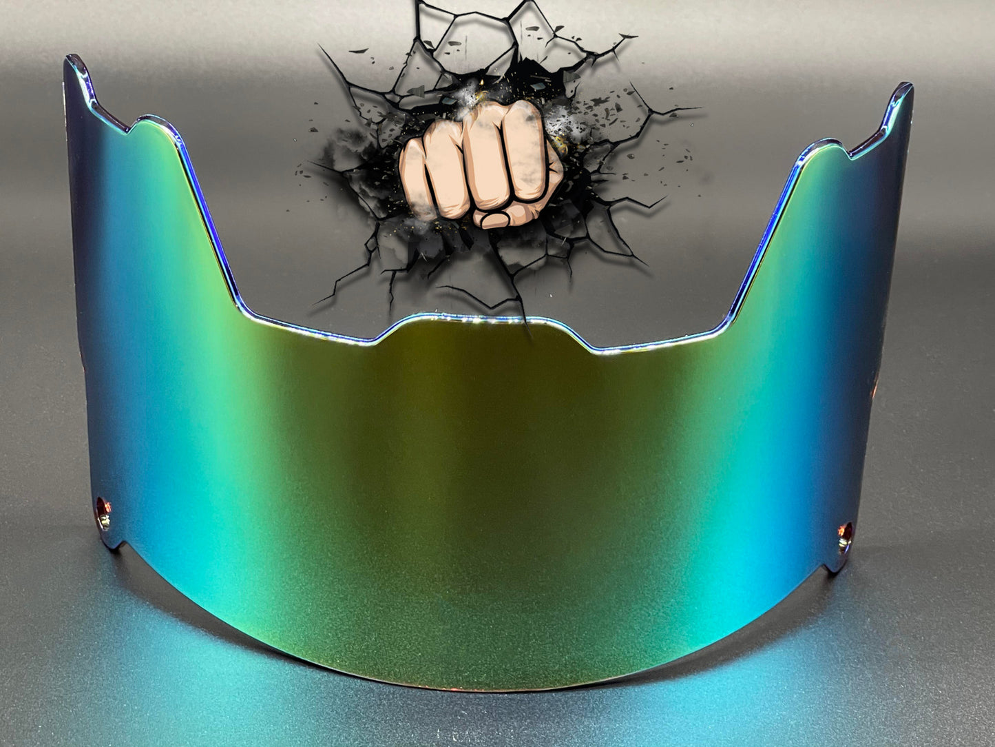 Yellow Blue Chrome mirror Full Size Helmet Visor Replica/Speed/Flex Compatible