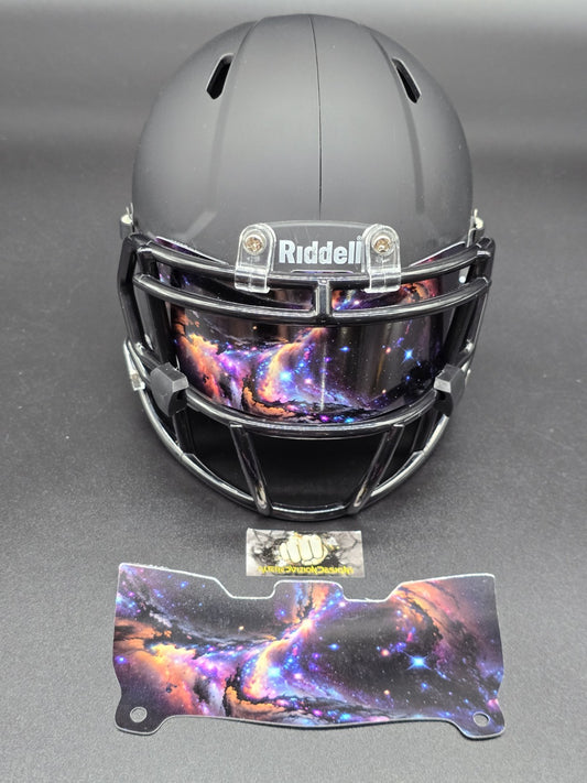 Custom Cosmic Sky Mini Helmet Visor (Thin Flexi Style)  Riddell compatible