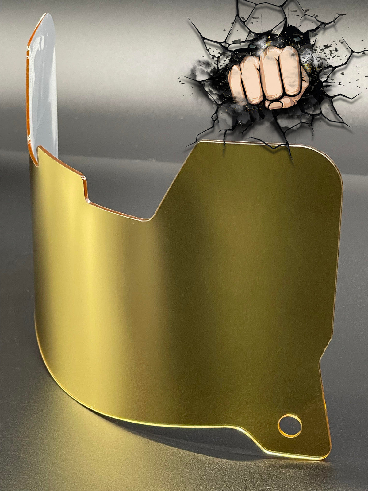 Light Gold Chrome Full Size Visor (Display Only) Replica/Speed/Flex Compatible