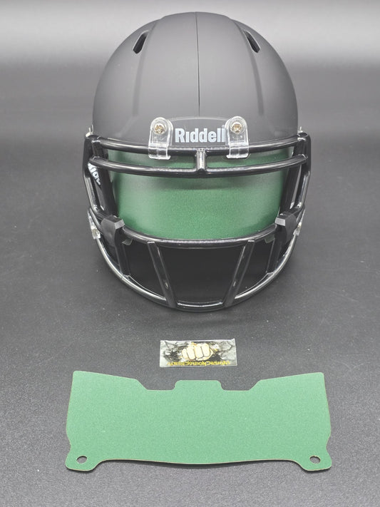 Custom Green Matte Mini Helmet Visor (Thin Flexi Style)  Riddell compatible