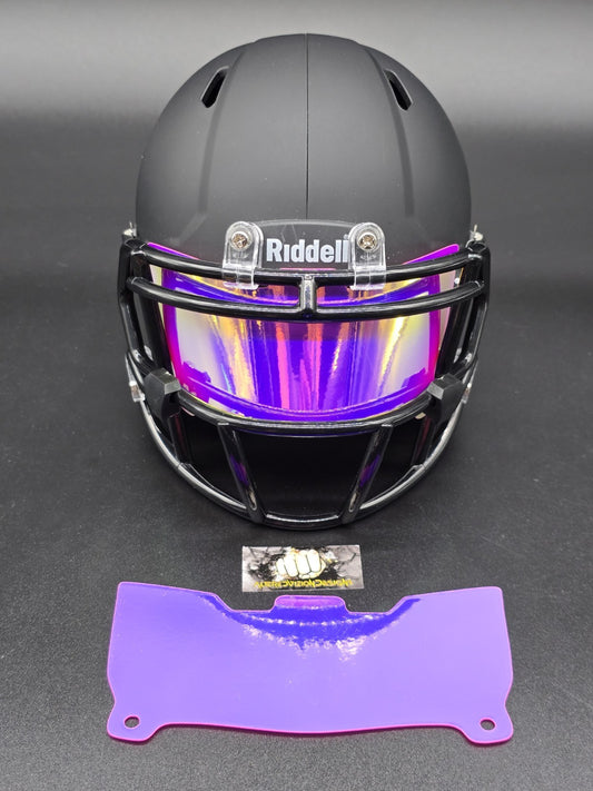 Custom Purple Gloss Mini Helmet Visor (Thin Flexi Style)  Riddell compatible