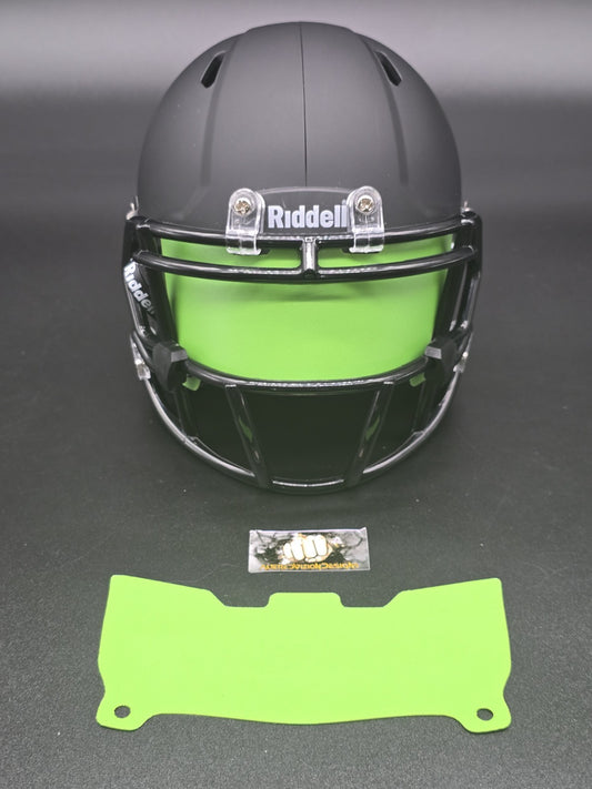 Custom Lite Green Matte Mini Helmet Visor (Thin Flexi Style)  Riddell compatible