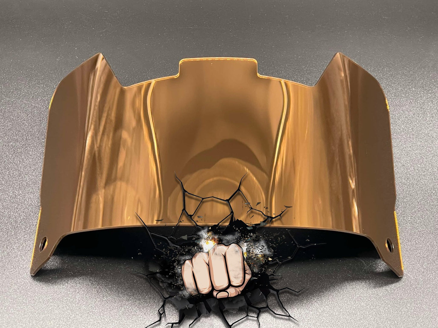 Brown Chrome Full Size Visor (Display Only) Replica/Speed/Flex Compatible