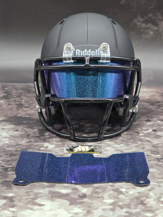 Custom Gloss Metallic Mini Helmet Visor (Thin Flexi Style)  Riddell compatible