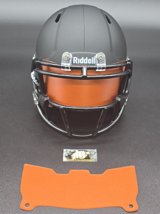 Custom Orange Blaze Mini Helmet Visor (Thin Flexi Style)  Riddell compatible