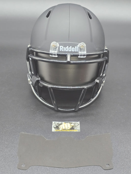 Custom Silver Blaze Mini Helmet Visor (Thin Flexi Style)  Riddell compatible