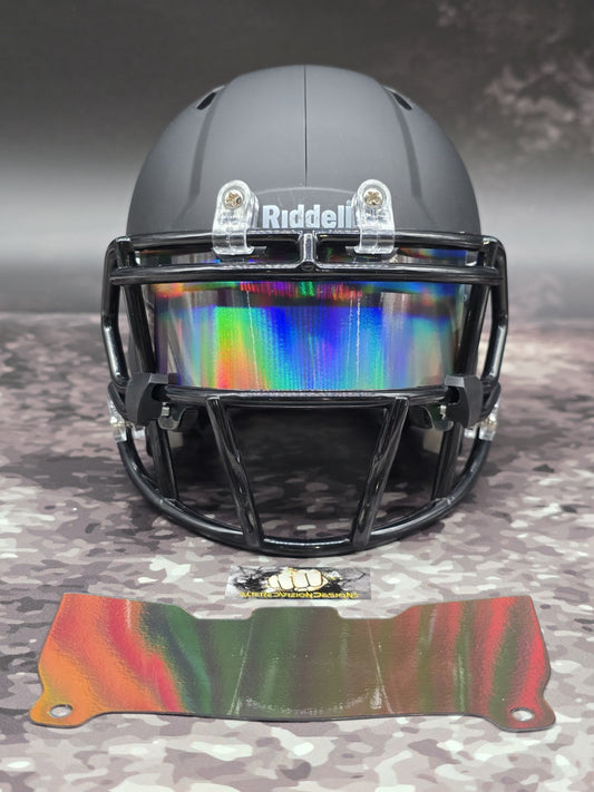 Custom Holographic Mini Helmet Visor (Thin Flexi Style)  Riddell compatible