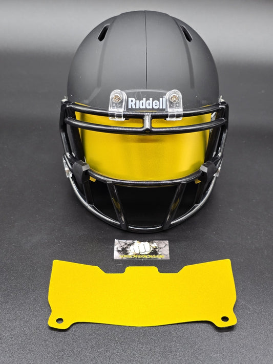 Custom Gold Blaze Mini Helmet Visor (Thin Flexi Style)  Riddell compatible