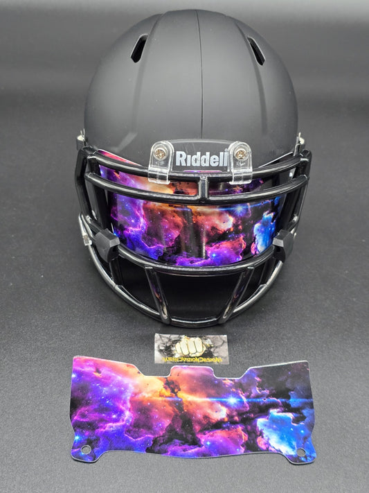 Custom Cosmic Sky Mini Helmet Visor (Thin Flexi Style)  Riddell compatible