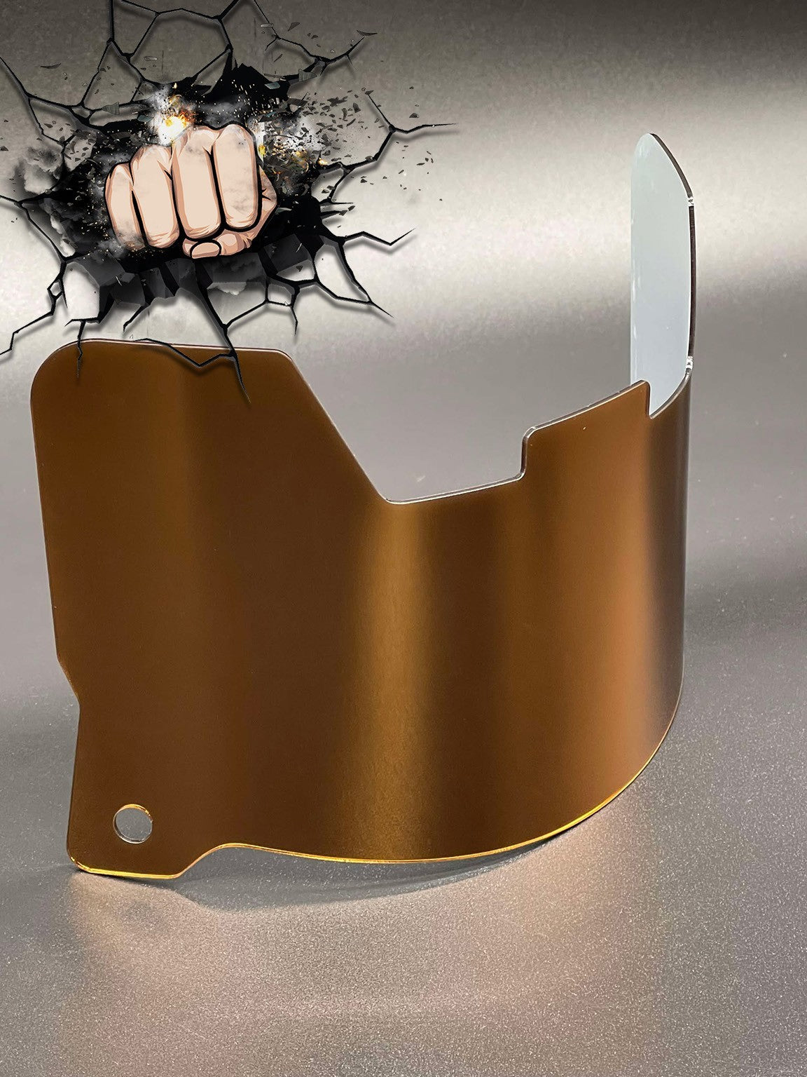 Brown Chrome Full Size Visor (Display Only) Replica/Speed/Flex Compatible