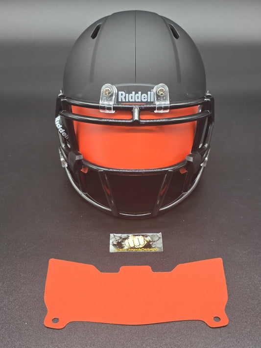 Custom Orange Matte Mini Helmet Visor (Thin Flexi Style)  Riddell compatible