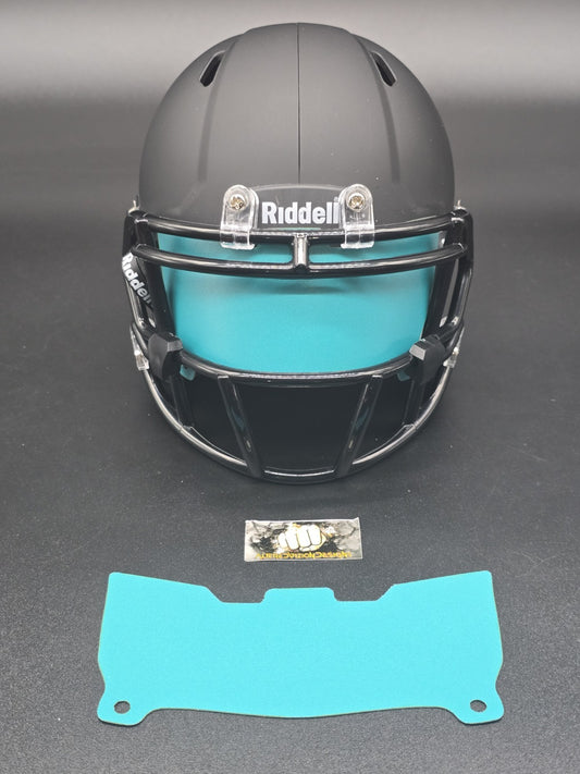 Custom Teal Blue Matte Mini Helmet Visor (Thin Flexi Style)  Riddell compatible