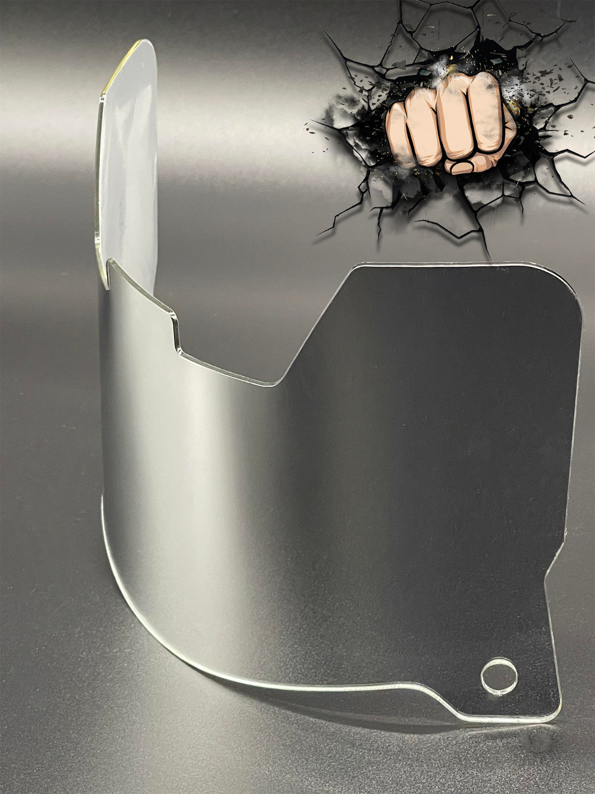 Silver Chrome Full Size Visor (Display Only) Replica/Speed/Flex Compatible