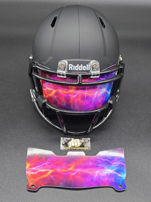 Custom Lighting Sky Mini Helmet Visor (Thin Flexi Style)  Riddell compatible