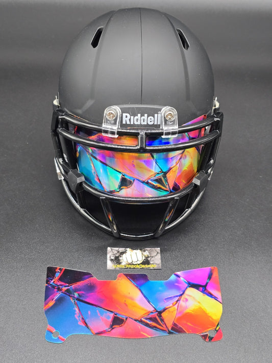 Custom Stained Glass Mini Helmet Visor (Thin Flexi Style)  Riddell compatible