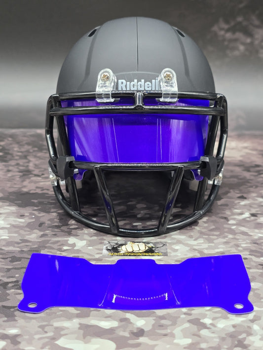 Custom Purple Gloss Mini Helmet Visor (Thin Flexi Style)  Riddell compatible