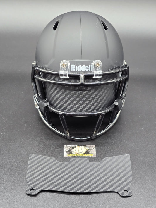 Custom Black Matte Mini Helmet Visor (Thin Flexi Style)  Riddell compatible