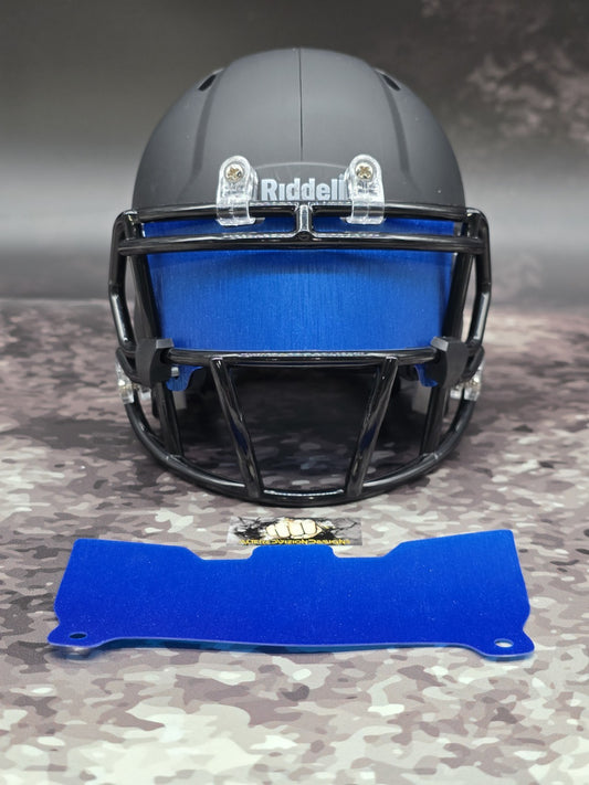 Custom Brushed Metal Mini Helmet Visor (Thin Flexi Style)  Riddell compatible