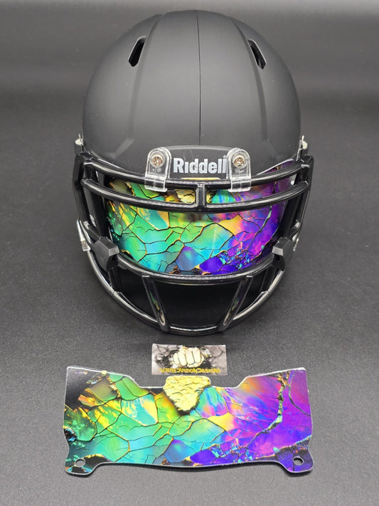 Custom Stained Glass Mini Helmet Visor (Thin Flexi Style)  Riddell compatible