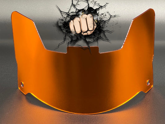 Orange Chrome Full Size Visor (Display Only) Replica/Speed/Flex Compatible