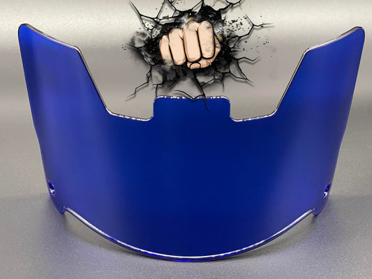Clear Blue Full Size Helmet Visor Riddell Speed/Flex Compatible