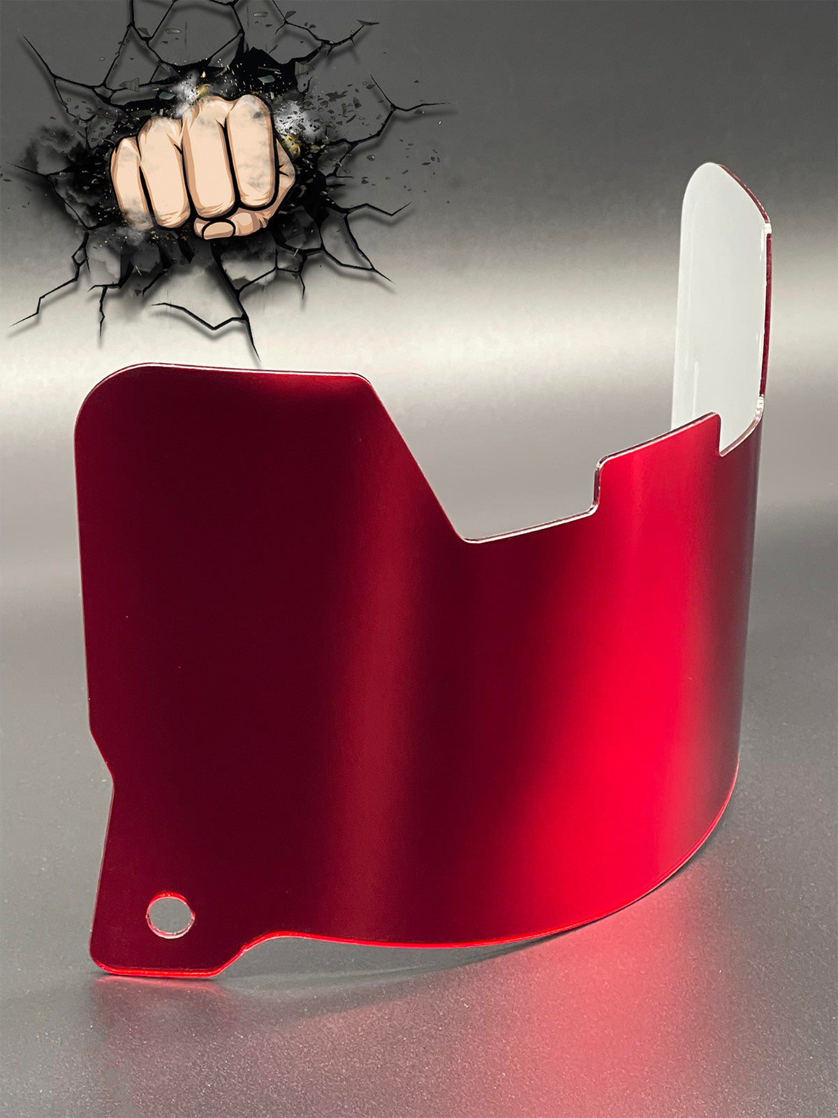 Crimson Red  Chrome Full Size Visor (Display Only) Replica/Speed/Flex Compatible