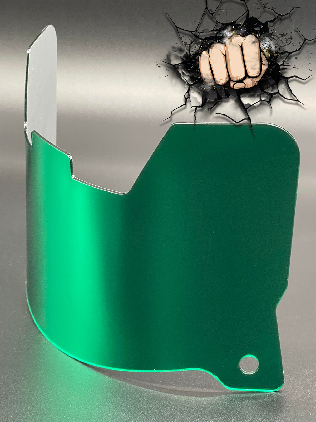 Green Chrome Full Size Visor (Display Only) Replica/Speed/Flex Compatible