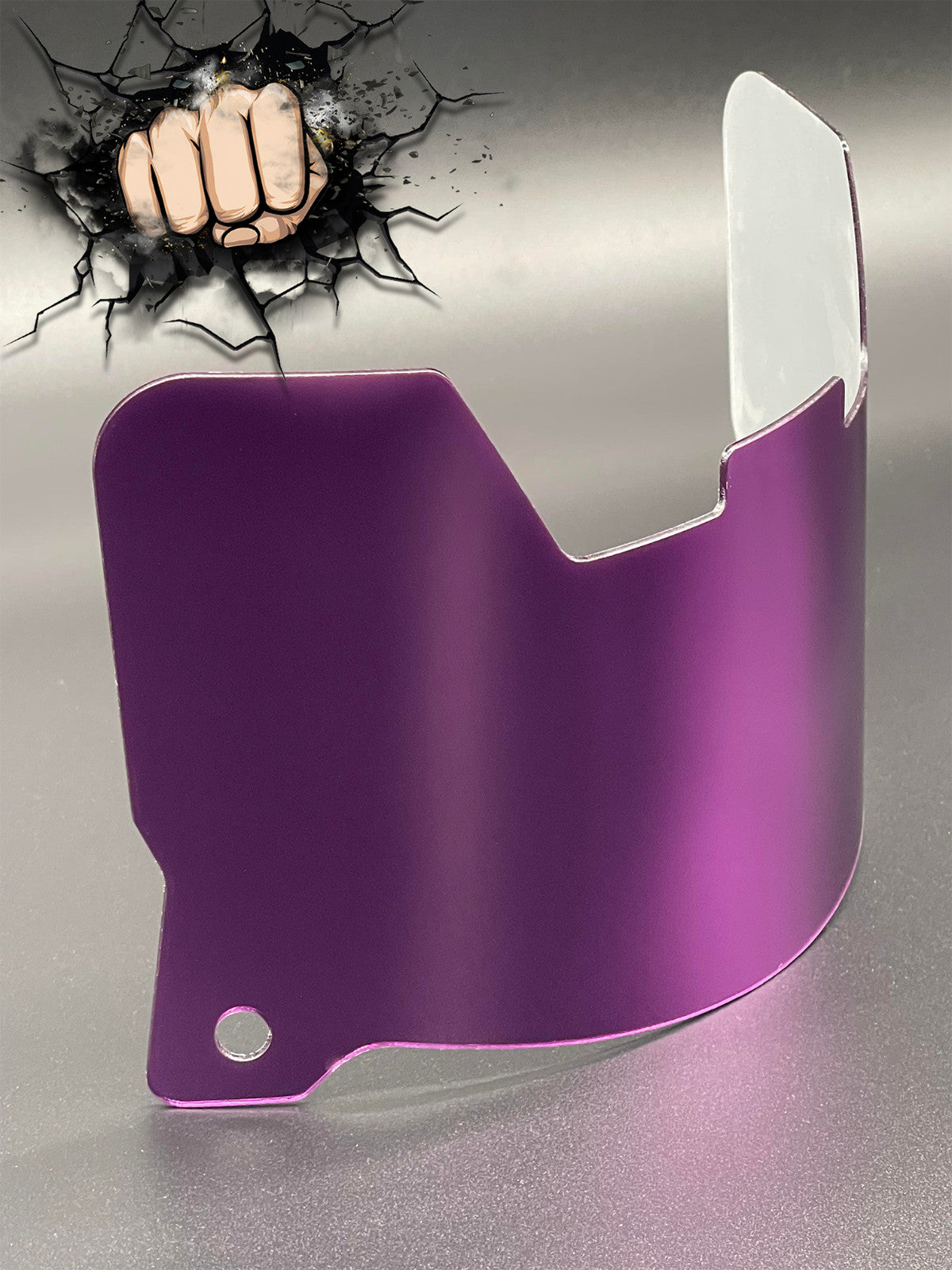 Purple Chrome Full Size Visor (Display Only) Replica/Speed/Flex Compatible