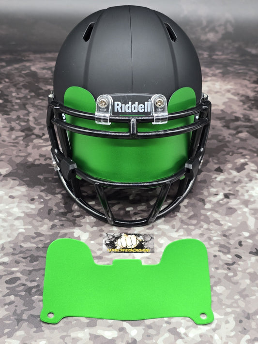 Custom Green Blaze Mini Helmet Visor (Thin Flexi Style)  Riddell compatible