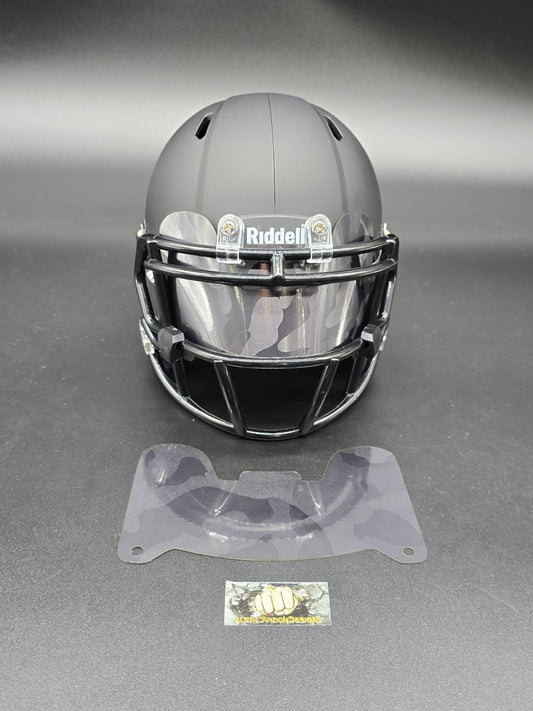 Custom Black Camo Mini Helmet Visor (Thin Flexi Style)  Riddell compatible